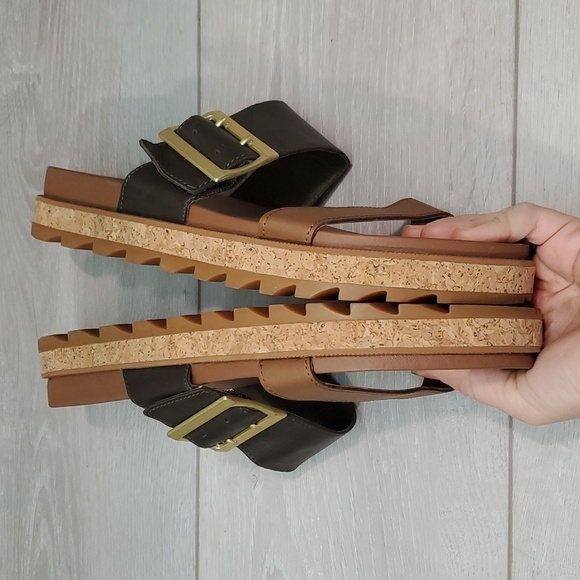 Sorel Women Roaming Buckle Slide Comfort Platform Leather Sandals shoes 10 - Picture 8 of 12